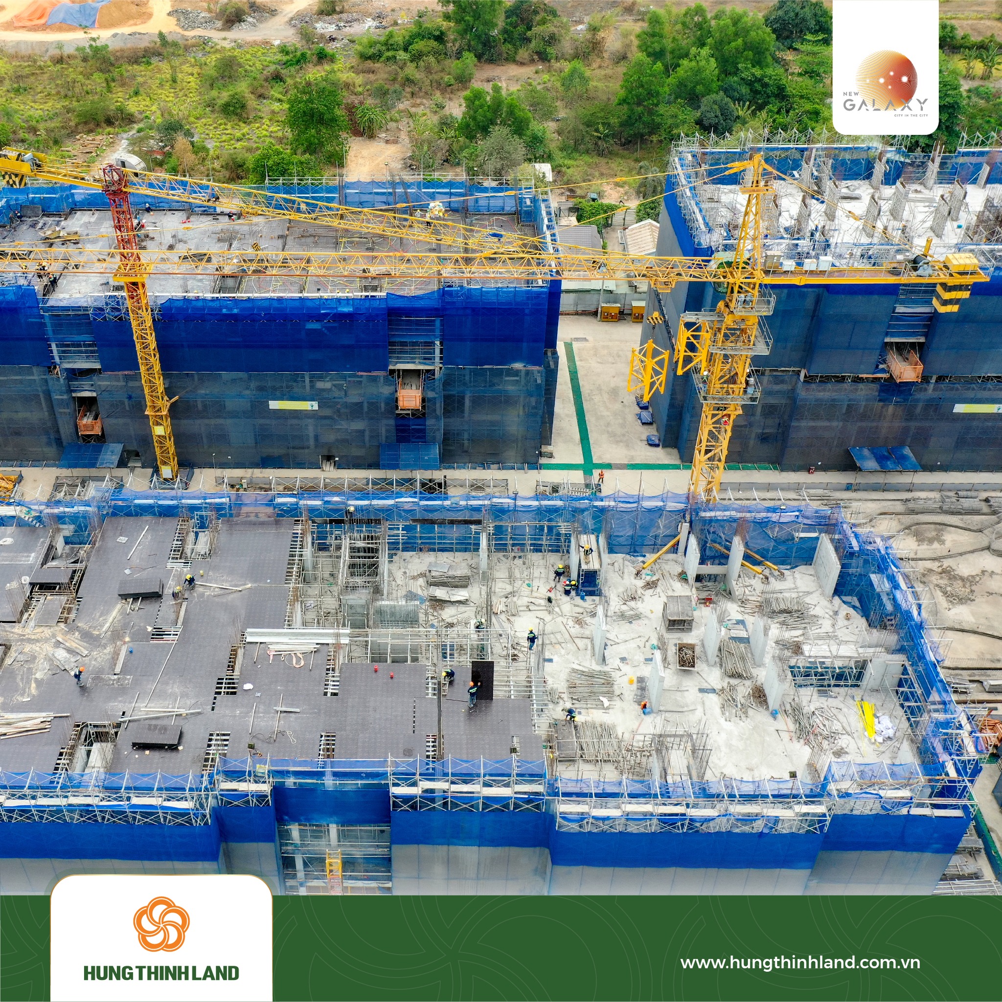 Tiến độ thi công dự án căn hộ New Galaxy Bình Dương do Gemma Land cập nhật tháng 04.2023 sàn block Kindly