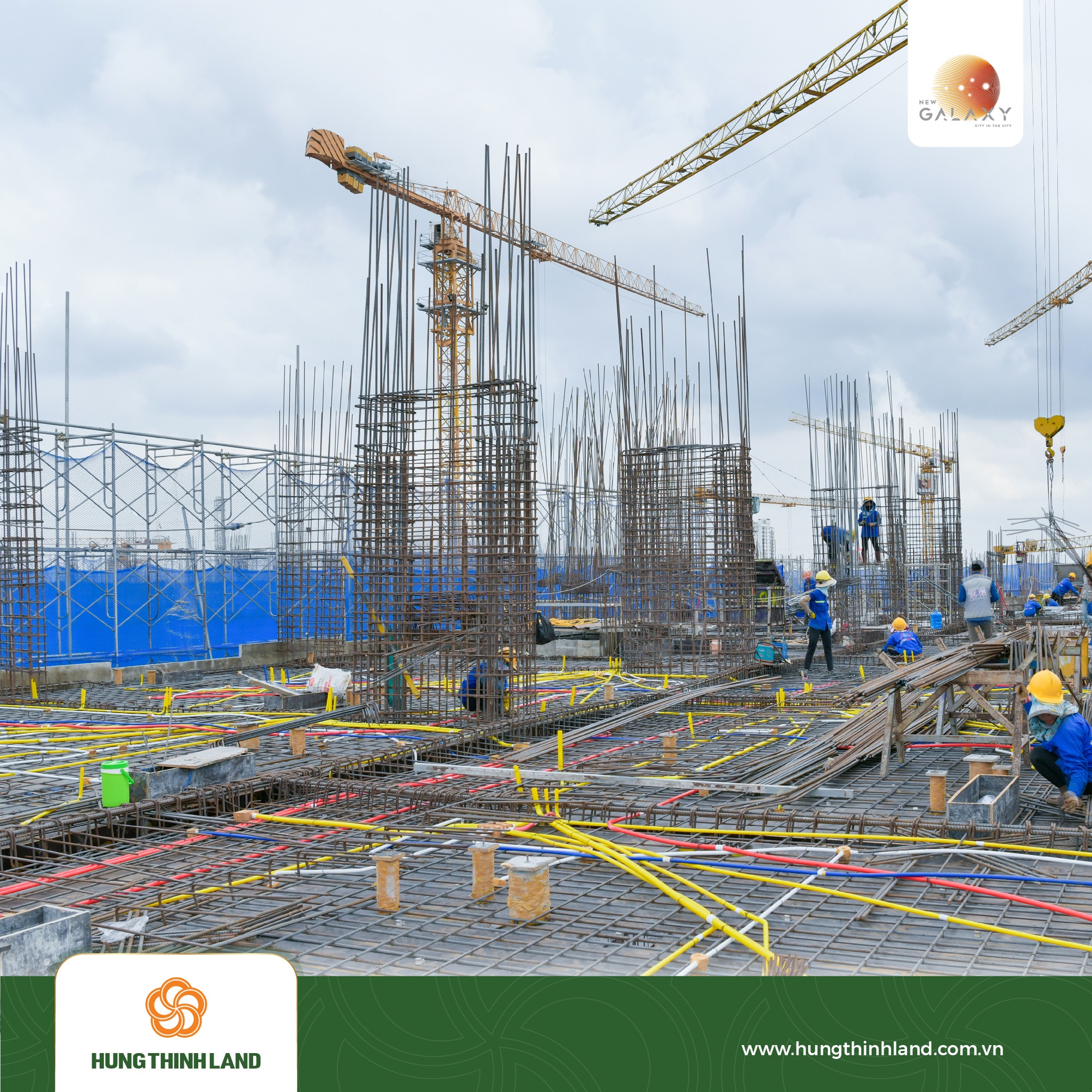 Tiến độ thi công dự án căn hộ New Galaxy Bình Dương do Gemma Land cập nhật tháng 04.2023 sàn block Sporty