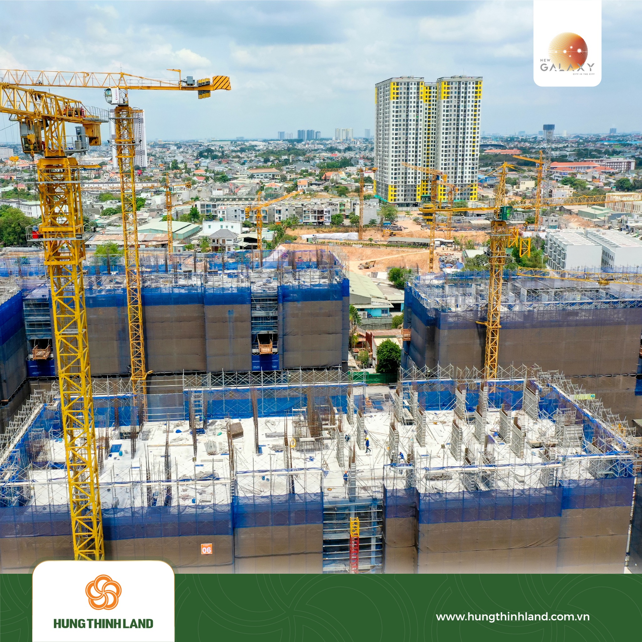 Tiến độ thi công dự án căn hộ New Galaxy Bình Dương do Gemma Land cập nhật tháng 04.2023 sàn block Trendy