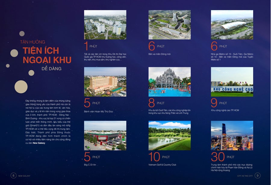 Tiện ích ngoại khu New Galaxy Dĩ An Bình Dương